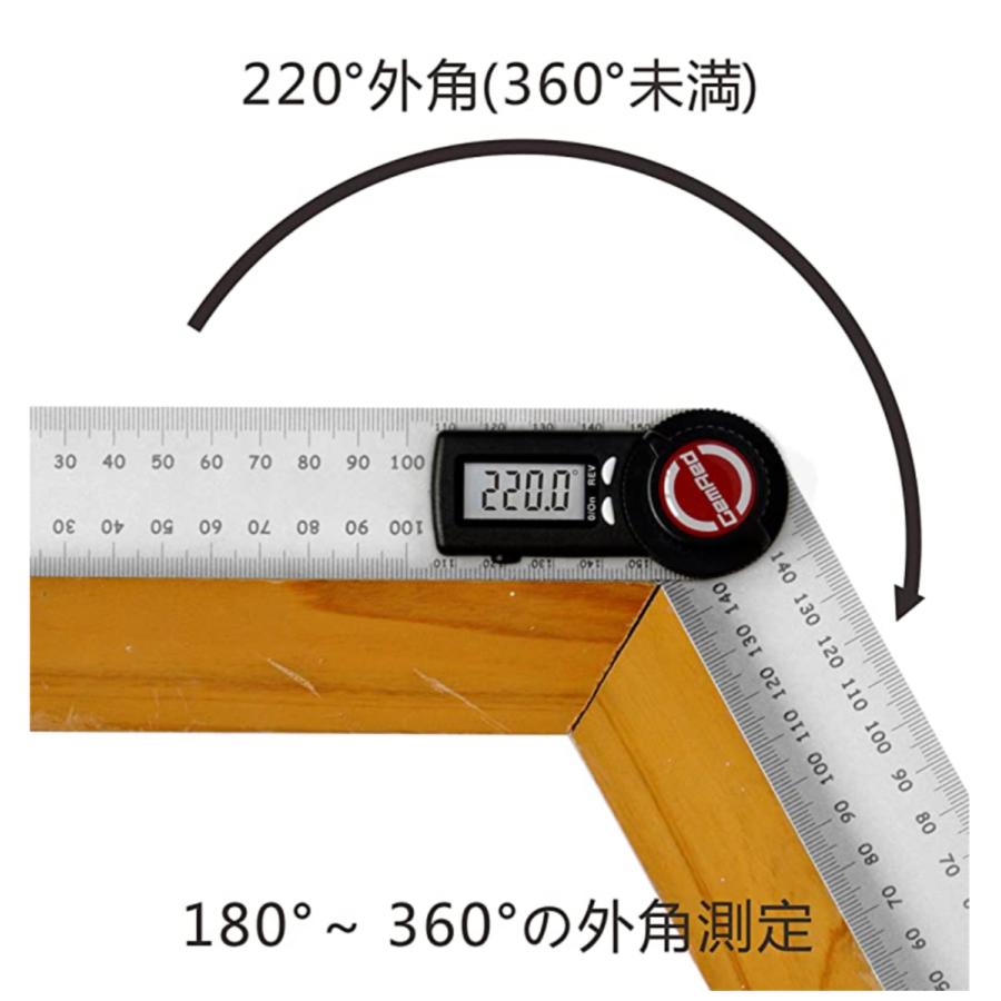 角度計 デジタル角度計 分度器 測定器速読デジタルプロトラクター 角度ゲージ 角度ルーラー｜sutekinakurashi｜05