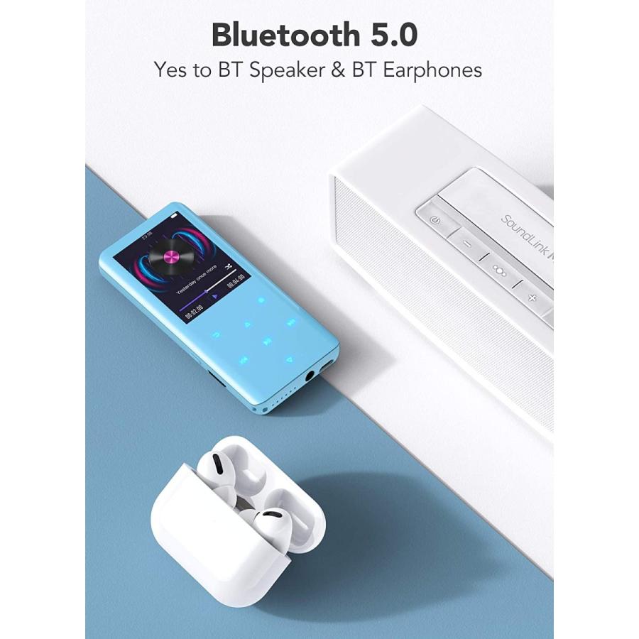 MP3プレーヤー Bluetooth デジタルオーディオプレーヤー MP3プレーヤー 32GB内蔵 Bluetooth5.0 スピーカー内臓  2.4インチ大画面 小型 超軽量 ブルー :s1e3544599:素敵な暮らし - 通販 - Yahoo!ショッピング