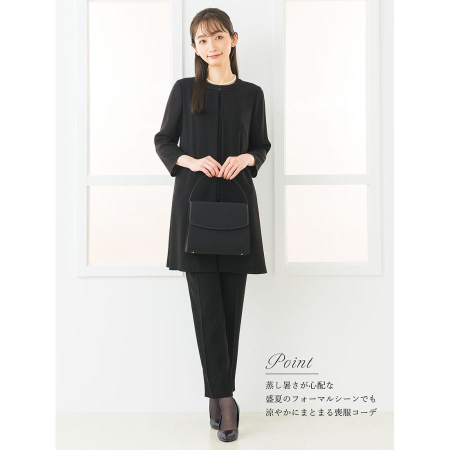 喪服 レディース パンツ パンツスーツ 2点セット 日本製生地 冠婚葬祭 礼服 ブラックフォーマル 葬式 法事 通夜 黒 大きいサイズ 試着チケット対象 Elena 通販 Yahoo ショッピング