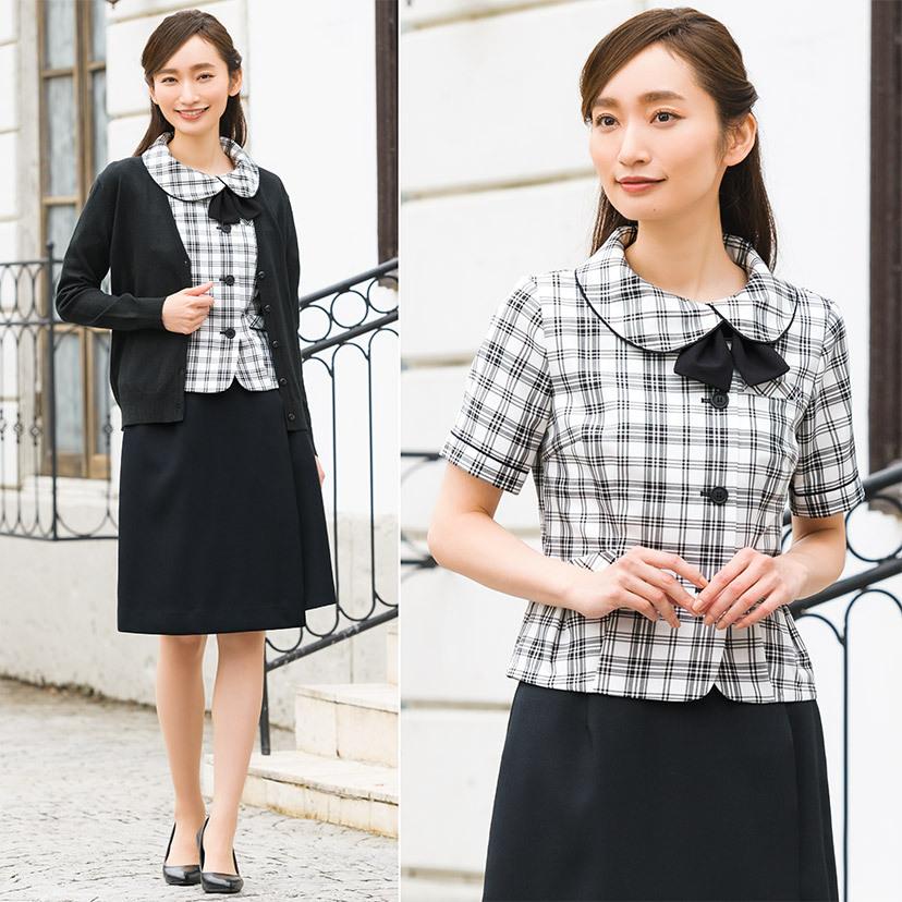 ELENA（エレナ） 事務服 ブラウス オーバーブラウス 半袖 オール