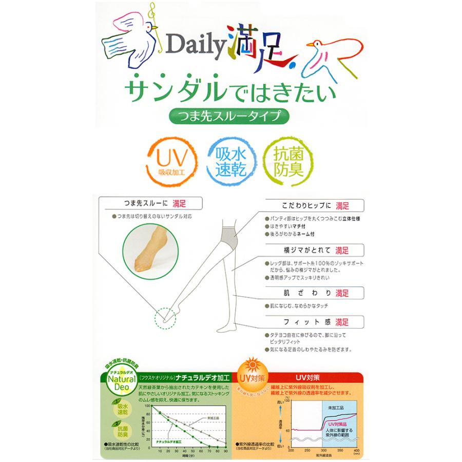 Fukuske（フクスケ） 爆買 福助 Daily満足 サンダルではきたい つま先