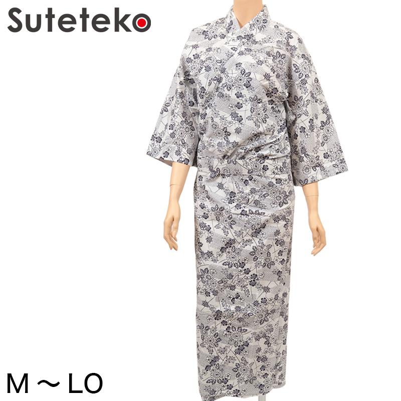 日本製 婦人用 綿100% 裏ガーゼ ソフトおねまき M〜LO (お寝巻き 日本製 婦人用 綿100% 裏ガーゼ ソフトおねまき M〜LO (お寝巻き
