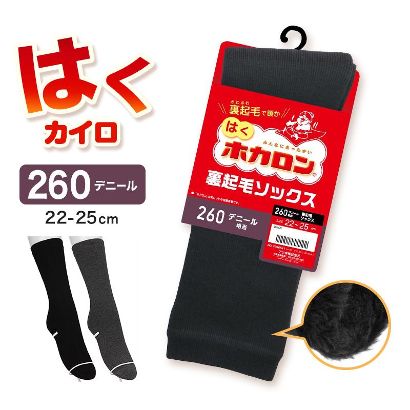 ホカロン レディース クルーソックス 裏起毛 靴下 ソックス クルー丈