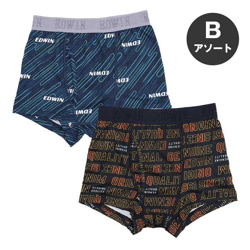 EDWIN（エドウィン） ボクサーパンツ キッズ メッシュ 前開き 2枚組
