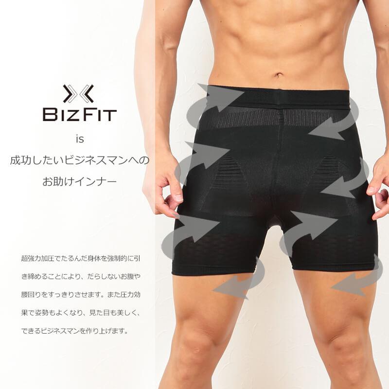 BIZFIT 前閉じスパッツ フリーサイズ (男性 メンズ 加圧 着圧 スパッツ