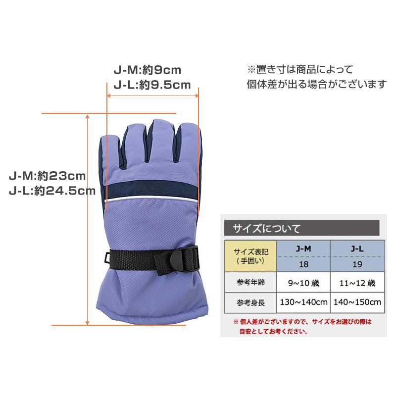 子供用スキーウェアと手袋 手袋 キッズ スキー 雪遊び 防水 男の子 冬 KS KM KL JSS JS JM