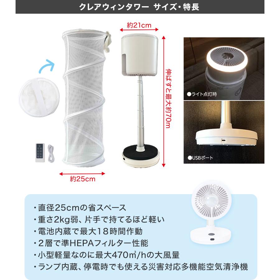 クレアウィン タワー 250×700mm CleAir Win クレアウイン コンパクト