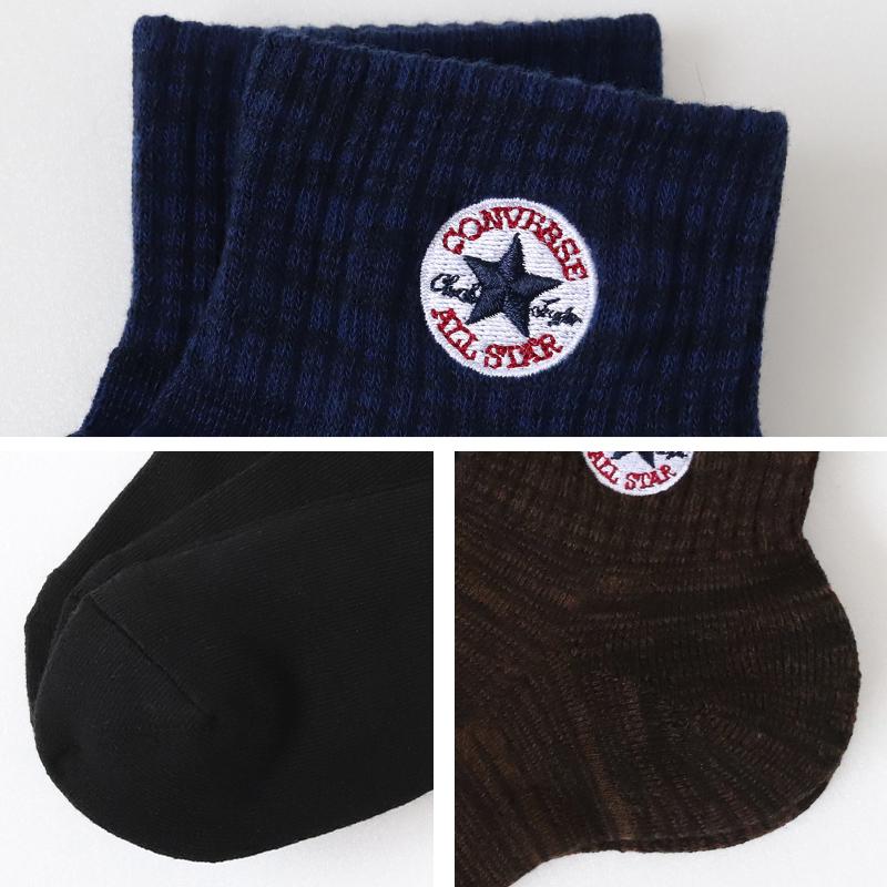 CONVERSE（コンバース） メンズ 靴下 ハーフ丈ソックス 3足組 25-27cm