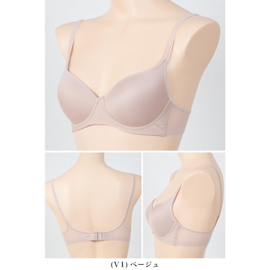 ノンレースブラジャー C75 ベージュ GUNZE（グンゼ） 軽ブラ ノンワイヤー ブラジャー レディース モールド