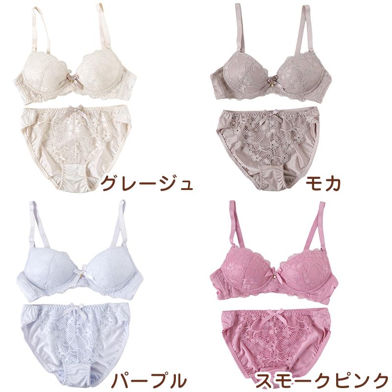 ブラジャー ショーツ セット ノンワイヤー ブラショーツ レディース
