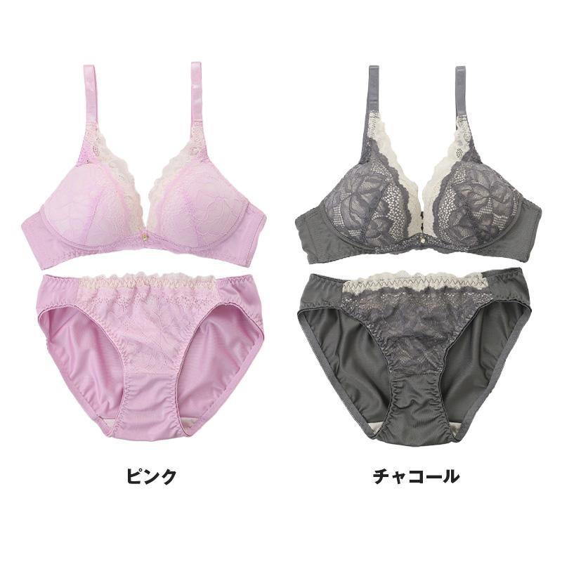 ノンワイヤーブラ ショーツ 上下セット S 〜 5L ブラジャー レディース
