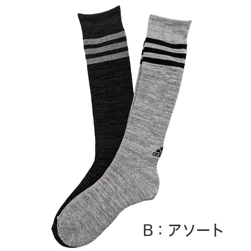 adidas（アディダス） 総パイル メンズ ハイソックス 2足組 24-26cm