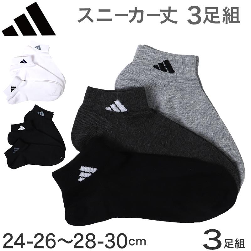 Fukuske（フクスケ） 靴下 メンズ 男性 ショートソックス 3足組 adidas