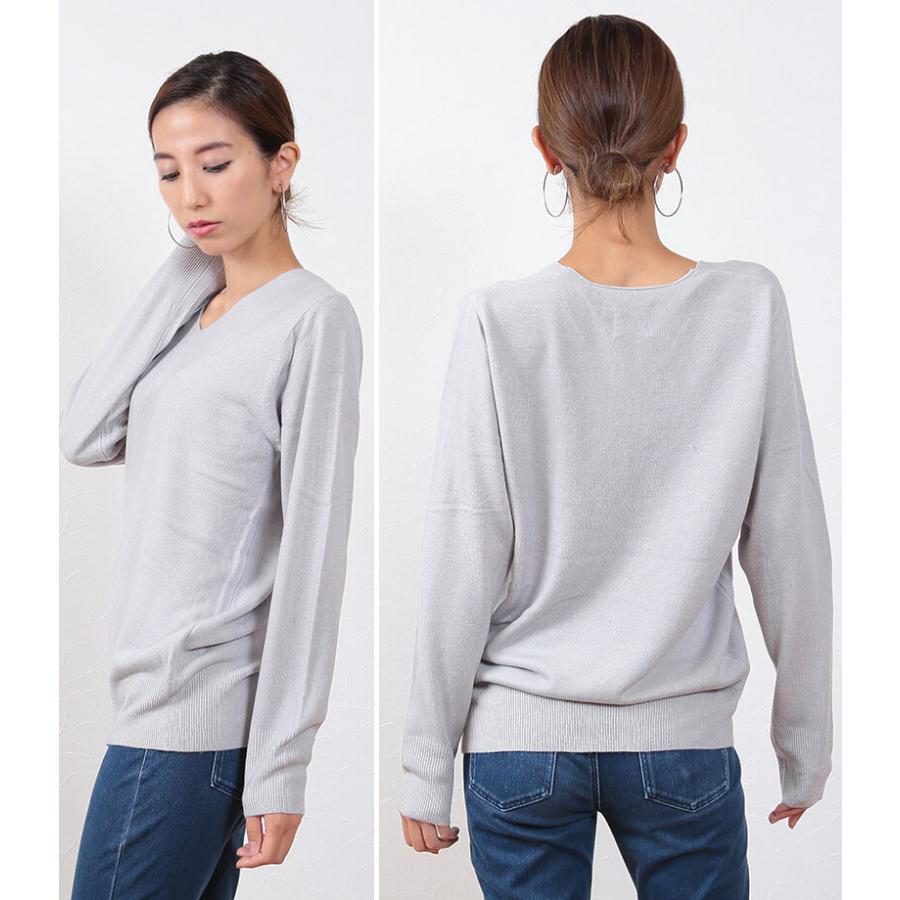 レディース セーター Vネック ニット M・L (長袖 秋服 冬服