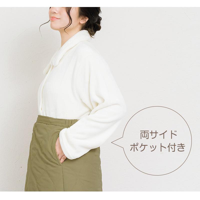 巻きスカート 防寒 ラップスカート ロング はっ水 裏ボア キルティング