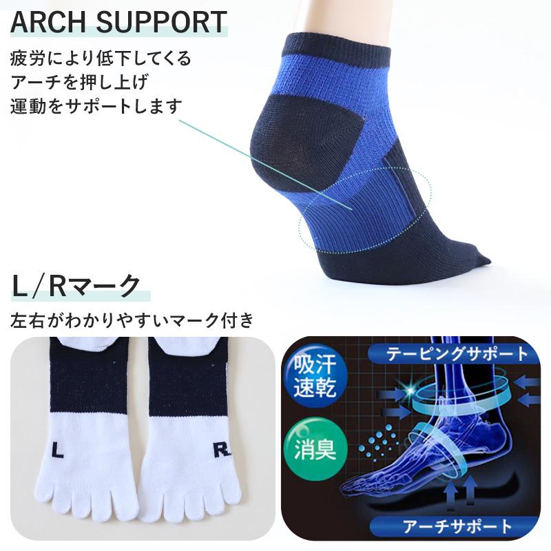 GUNZE グンゼ 5本指ソックス スポーツ メンズ 靴下 くるぶし