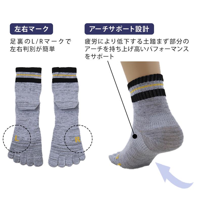 GUNZE（グンゼ） GTホーキンス 5本指ソックス メンズ 靴下 ショート