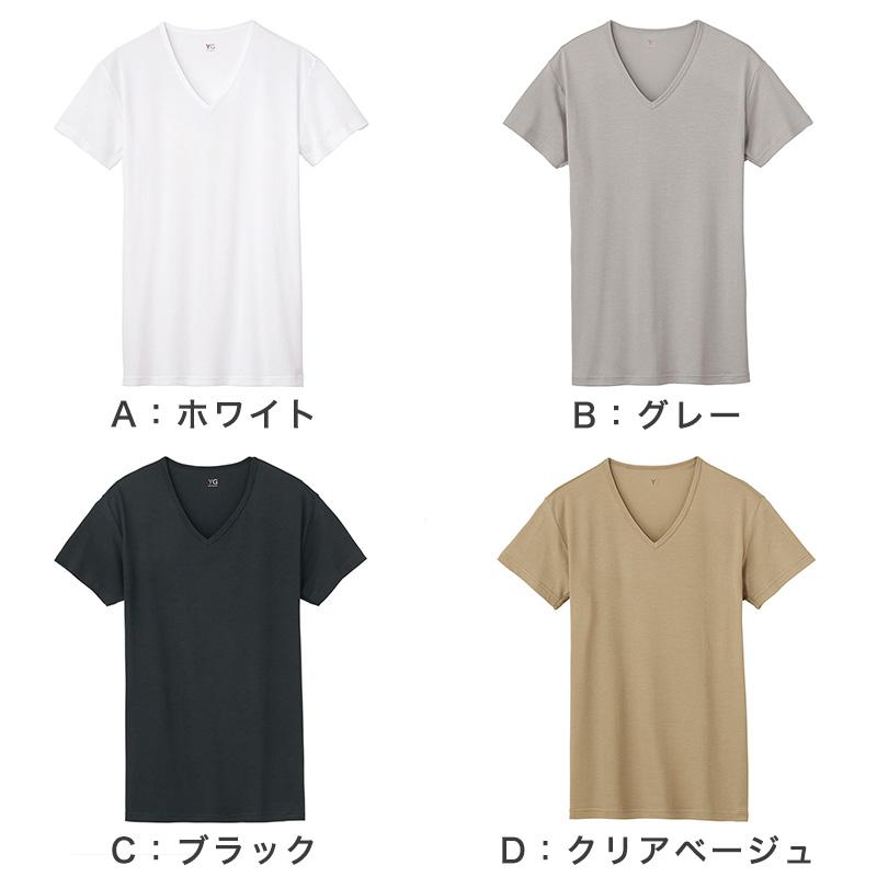 グンゼ YG DRY&COOL VネックTシャツ 2枚組 M〜LL (男性 紳士　インナーウェアー 夏 吸汗速乾 ムレ緩和 抗菌防臭 消臭 M L LL) (在庫限り)｜suteteko｜04