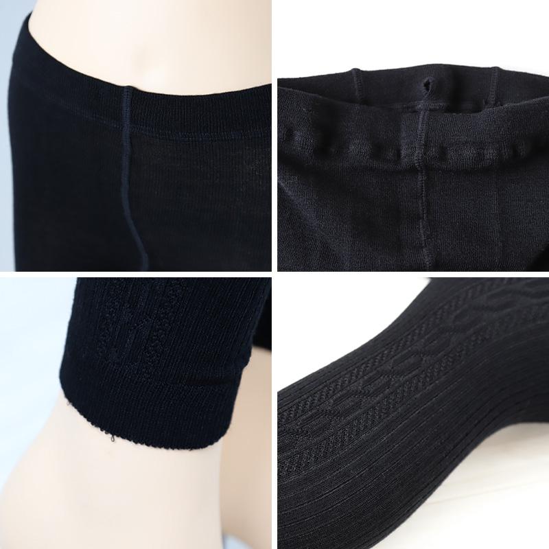 GUNZE（グンゼ） SABRINA 400デニール相当ウール混サイドリンクス柄