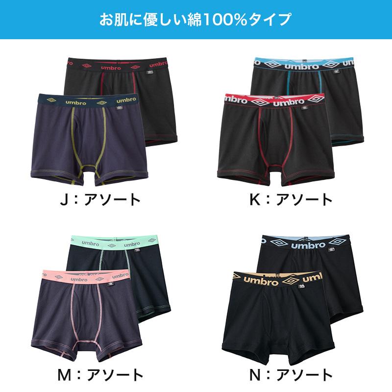 umbro（アンブロ） グンゼ 子供 ボクサーブリーフ 2枚 セット 綿100