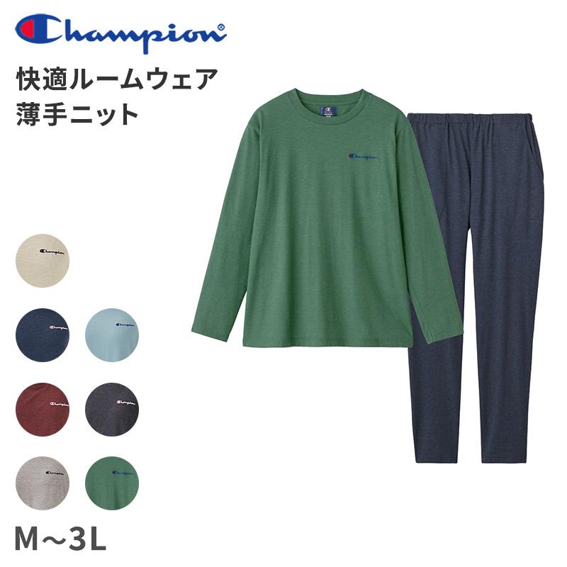 Champion チャンピオン メンズ 長袖 パジャマ 上下セット Champion チャンピオン メンズ 長袖 パジャマ 上下セット