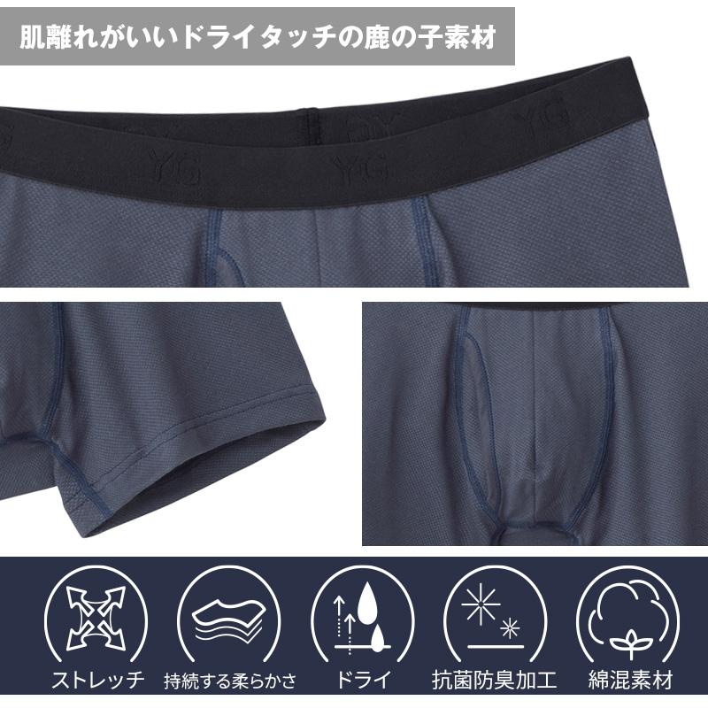 YG グンゼ ボクサーパンツ サラサラ メンズ 前あき 2枚組 M L LL