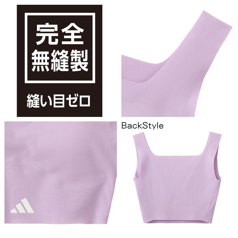 adidas　スポーツブラ M ／ ハーフトップ ロゴ 総柄　パステルプリント adidas スポーツブラ M ／ ハーフトップ ロゴ 総柄 パステル