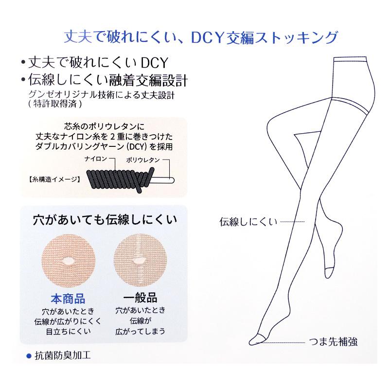 SABRINA（GUNZE） ストッキング レディース 伝線しにくい SABRINA 3足