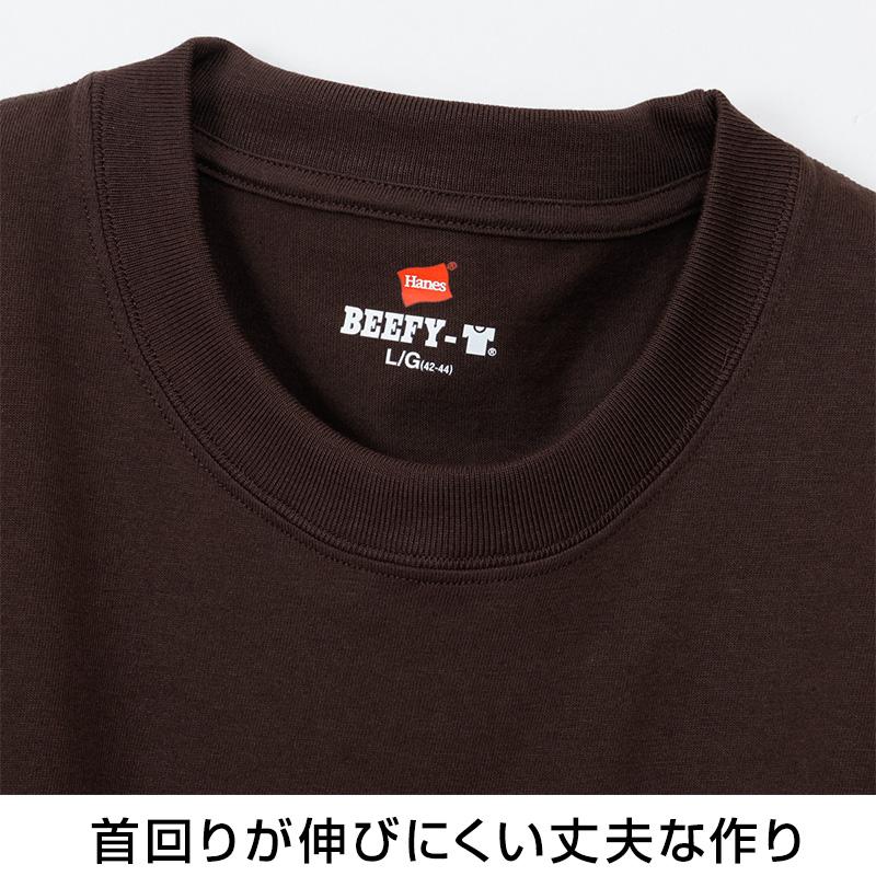 Hanes（ヘインズ） BEEFY-T ポケットTシャツ メンズ 厚手 Tシャツ 無地