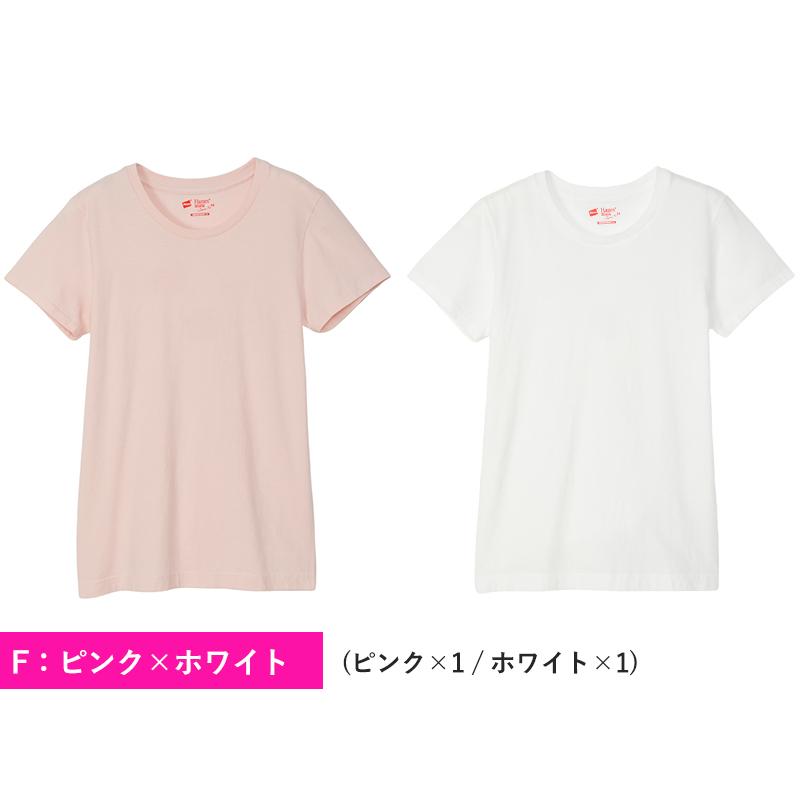 ジャパンフィット ヘインズ Tシャツ レディース 半袖 綿100% 2枚組 M