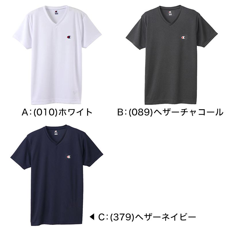 ヘインズ Champion メンズ Tシャツ メッシュ VネックTシャツ M〜LL (チャンピオン 男性 紳士 肌着 トップス インナー シャツ 吸汗 速乾 半袖 V首 Vネック)｜suteteko｜05