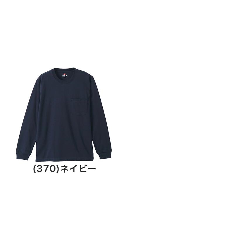 Hanes（ヘインズ） ビーフィー ロンT メンズ tシャツ ポケット 長袖 S