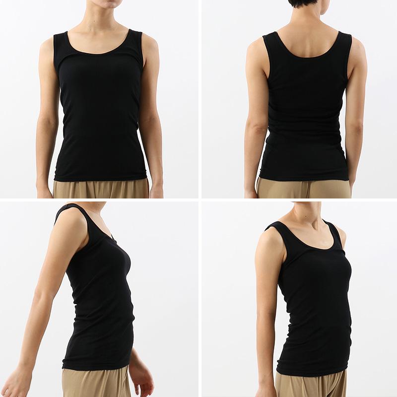 Hanes タンクトップ レディース トップス リブ インナー 綿100