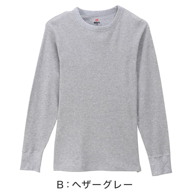 BEEFY-T ヘインズ BEEFY ビーフィー メンズ サーマル クルーネック