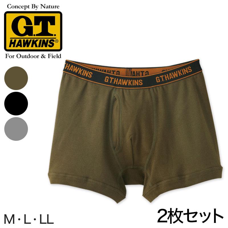 G.T.HAWKINS グンゼ 綿100% ボクサーブリーフ (前あき) 2枚 G.T.HAWKINS グンゼ 綿100% ボクサーブリーフ (前あき) 2枚
