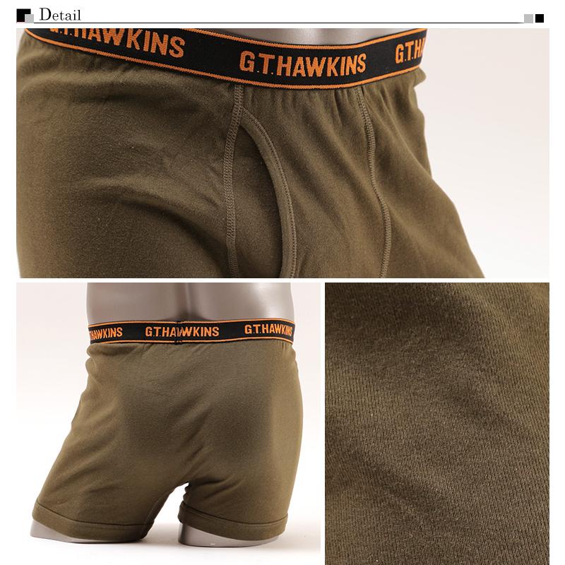 G.T.HAWKINS グンゼ 綿100% ボクサーブリーフ (前あき) 2枚セット M