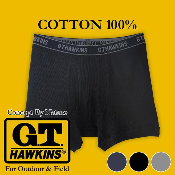 G.T.HAWKINS グンゼ ボクサーパンツ メンズ 綿100 リブ ボクサー
