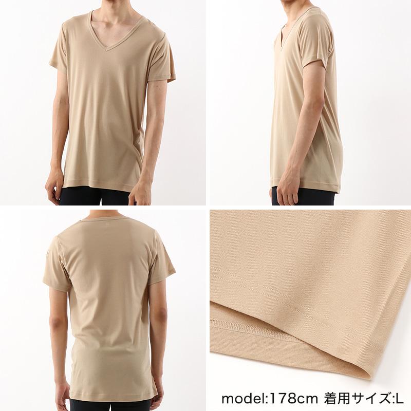 Hanes（ヘインズ） シャツ ビズ魂 メンズ 深Vネック Tシャツ 2枚組 M
