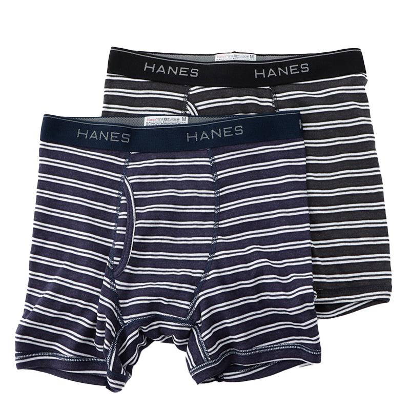 Hanes ヘインズ ボクサーパンツ メンズ 前開き 2枚組 M〜LL 下着