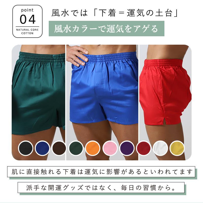 Suteteko（ステテコ） トランクス メンズ 綿100 前開き スリット 風水