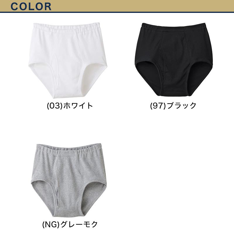 快適工房 グンゼ 紳士 前開き天引きブリーフ LL (メンズ GUNZE 綿100
