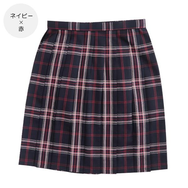制服 スカート チェック柄 プリーツスカート スクールスカート M・L