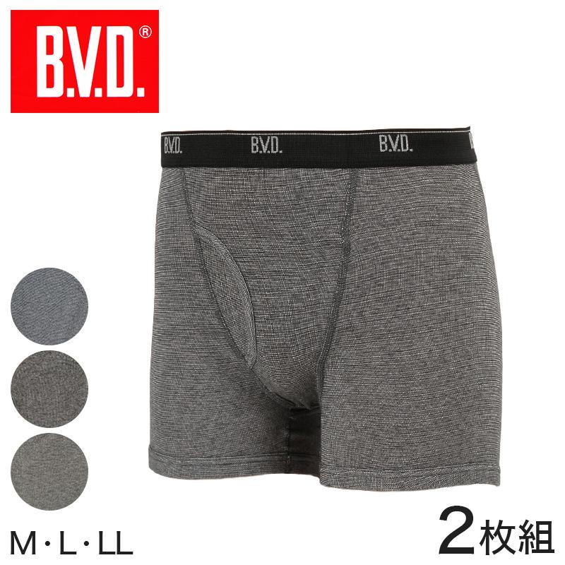 B.V.D BVD ボクサーパンツ メンズ ボクサーブリーフ 前あき 2枚組 M