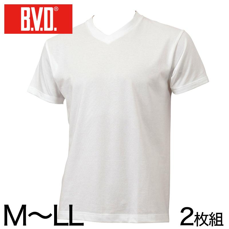 Bvd メンズ 半袖 浅めvネック シャツ 2枚組 M Ll インナー V首 下着 男性 紳士 白 ホワイト M L Ll Nb4ts すててこねっと 通販 Yahoo ショッピング