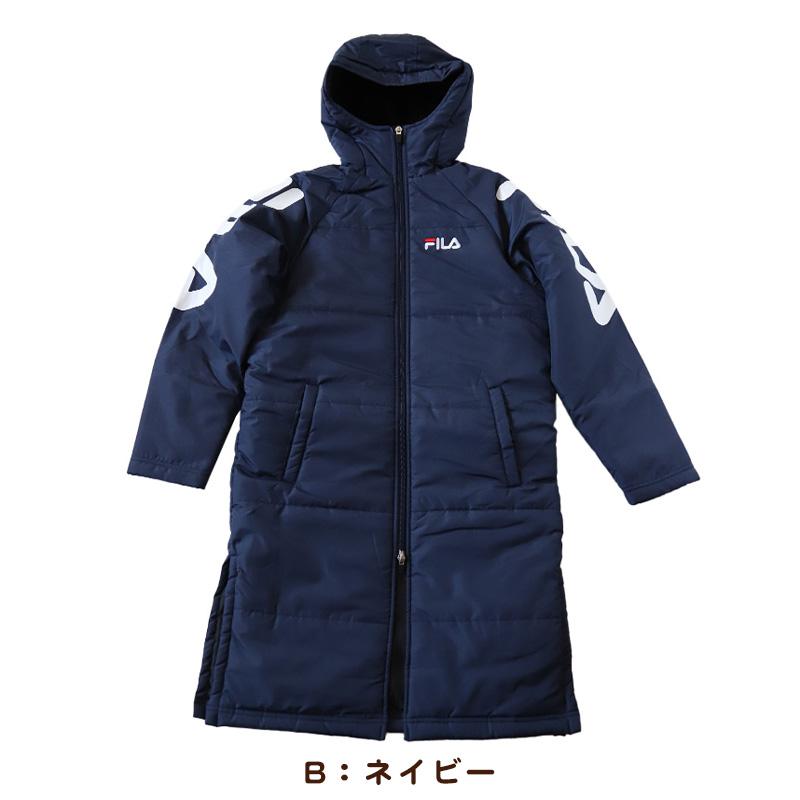 FILA ベンチコート ネイビー/レッド FILA（フィラ） ベンチコート キッズ ジュニア 裏ボア 裏起毛 130