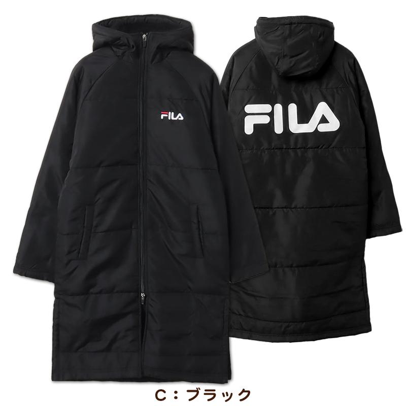 90s fila jacket フィラ ボア スナップ ベンチ コート FILA（フィラ） ベンチコート キッズ ジュニア 裏ボア 裏起毛 130