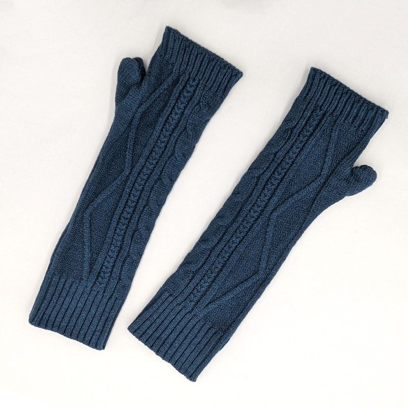 ハンドウォーマー 指なし レディース アームウォーマー ロング M-L