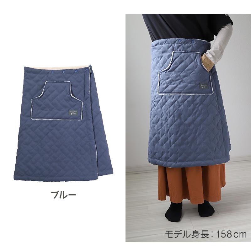 巻きスカート 裏起毛 防寒 撥水 あったか キルティング 巻スカート 冬