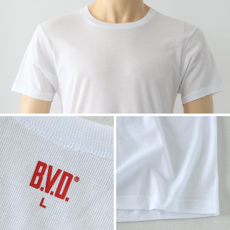 B.V.D BVD インナー メンズ 半袖 tシャツ 丸首 2枚組 M〜LL bvd