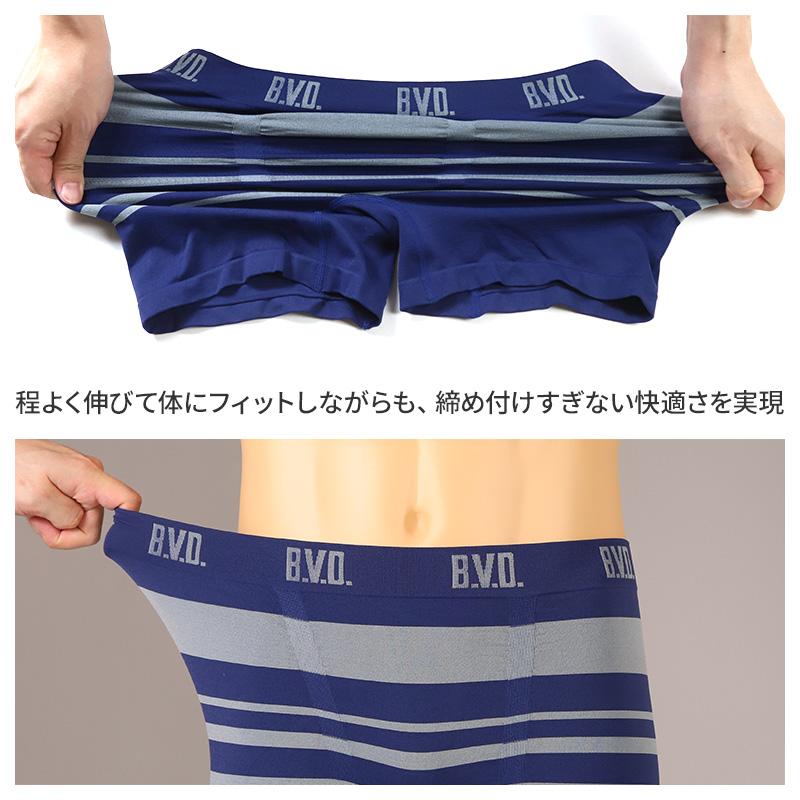 B.V.D BVD ボクサーパンツ メンズ 前閉じ ボーダー M L LL 下着
